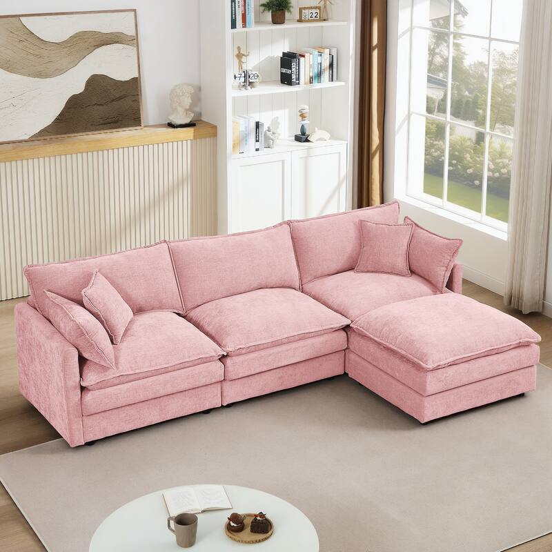 Modular Sectional Sofa, 102 Inch L Shaped Couch Set for Living Room