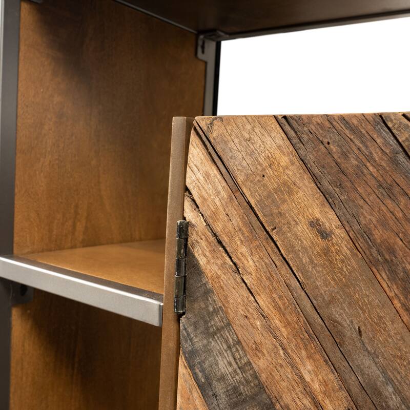 Santos Rustic 69" Three Door Reclaimed Wood Sideboard - 69" x 14" x 39.5"