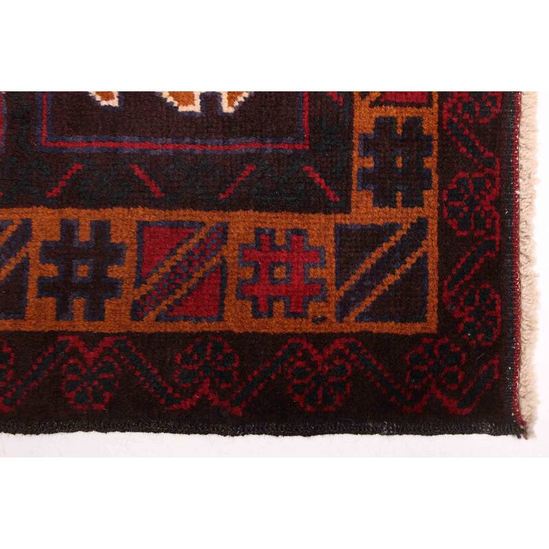 ECARPETGALLERY Hand-knotted Teimani Red Wool Rug - 3'5 x 6'2