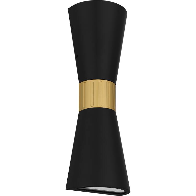 Dexter Integrated LED Matte Black Outdoor Wall Lantern