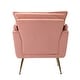 preview thumbnail 29 of 89, HULALA HOME 1ida Modern Velvet Tufted Accent Armchair with Gold Metal Legs