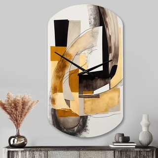 Abstract Style Clock Designart - Glam Art Deco Abstract IV - Abstract Wall Clock in ...