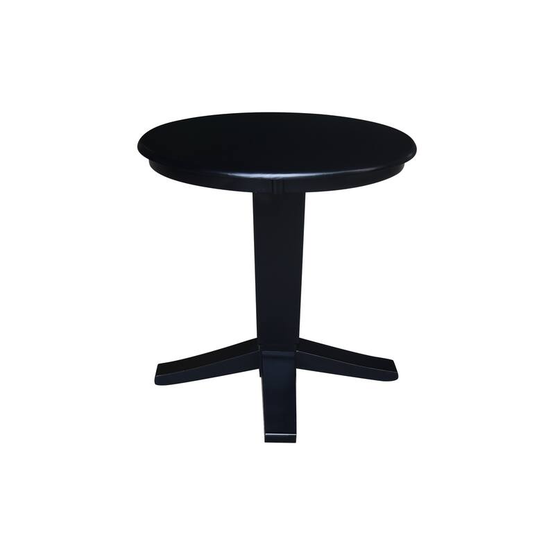 30 in Solid Wood Round Top Pedestal Dining Table