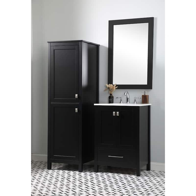 Indigo Home 20 Inch Bathroom Linen Storage Freestanding Cabinet - 20 x 22