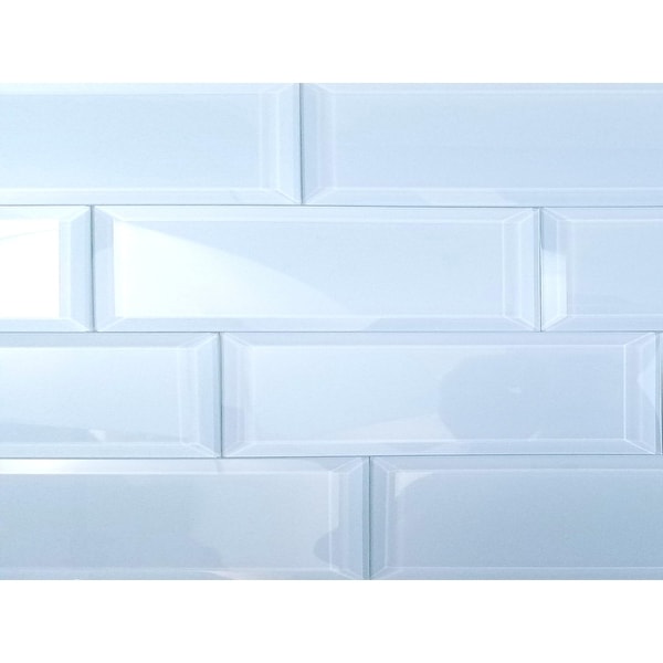 Miseno MT-WHSFEG0312-CA Frosted Elegance - 3" x 12" Rectangle Wall Tile - Glossy Visual - Blue