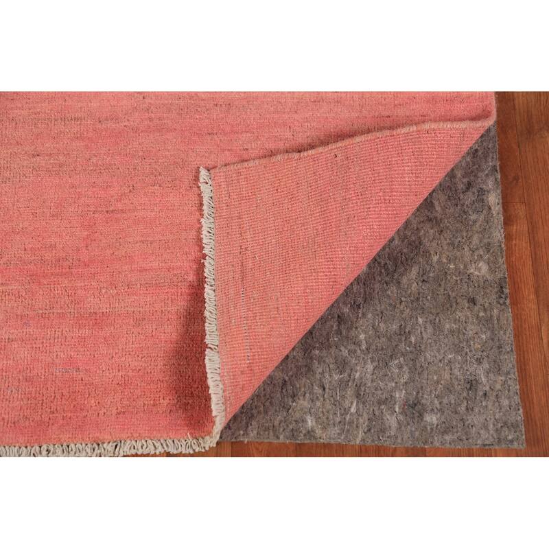 Pink Gabbeh Oriental Area Rug Handmade Wool Carpet - 6'8" x 9'6"