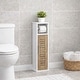 preview thumbnail 33 of 41, Toilet Paper Storage Cabinet with Dispenser Toilet Organizer - 7.2'L x 7.2"W x 29.9"H