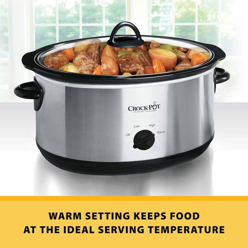 Large 8 Quart Slow Cooker with Small Mini 16 Ounce Portable Food Warmer, Kitchen Appliance