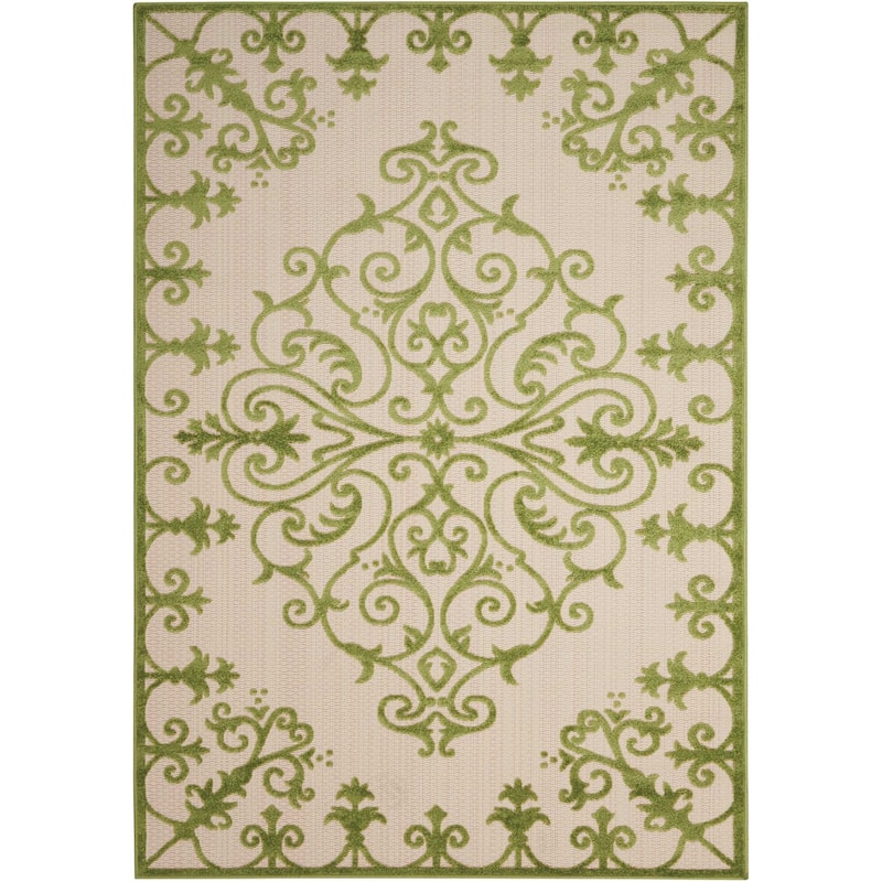 HomeRoots Contemporary Rectangle Outdoor Rug - 10' X 13'