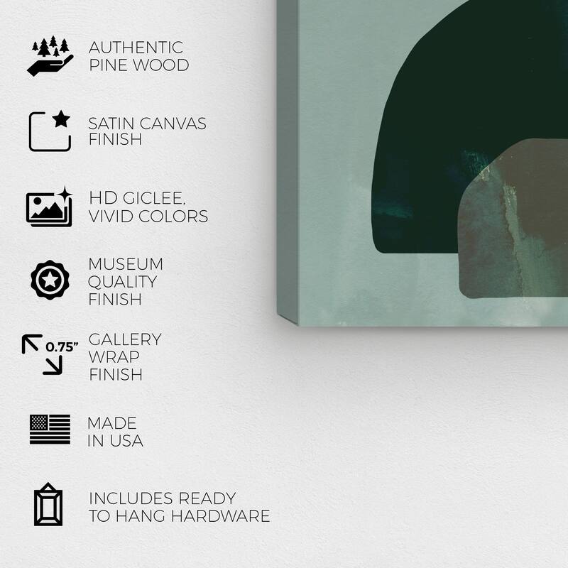 Wynwood Studio Canvas Abstract Cohesion Gray Rustic Wall Art Canvas Print