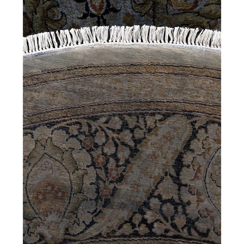 Overdyed One-of-a-Kind Hand-Knotted Area Rug - Gray - 9' 1" x 9' 1"