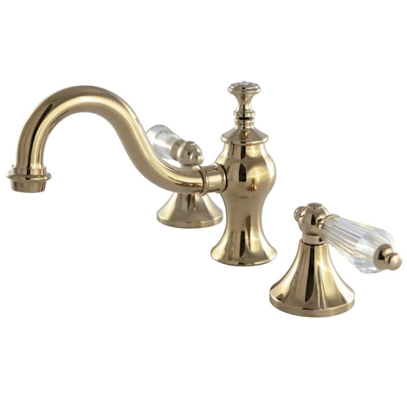 Kingston Brass Wilshire Widespread Bathroom Faucet - Includes Metal - Polished Brass