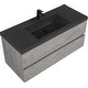 preview thumbnail 49 of 75, GDFStudio - Carter Floating Bathroom Vanity with Quartz Sand Countertop & Soft-Close Drawers