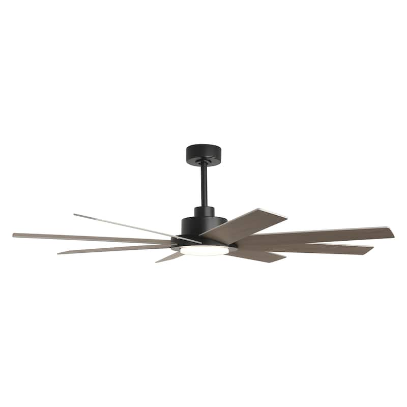 60" Farmhouse Large Windmill Dimmable Ceiling Fan with Light and Remote