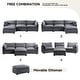 preview thumbnail 137 of 150, Corduroy Sectional Sofa with Removable Ottomans & Ultra-soft Cushions for Living Room & Bedroom