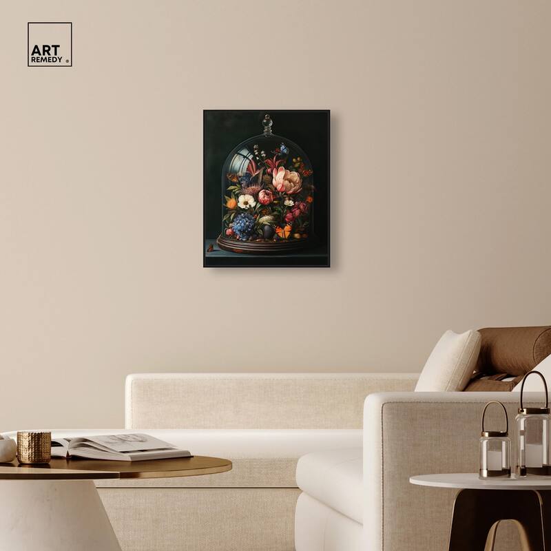 Bell Jar Garden II Canvas by Art Remedy