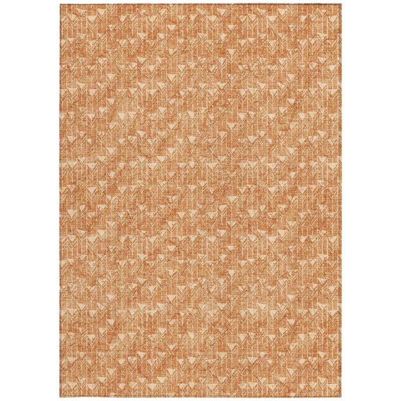 Almora Sleek Geometric Weather Resistant Classic Meets Modern Outdoor Rug
