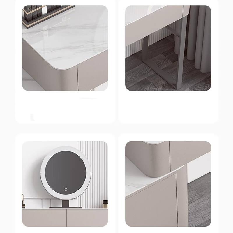 JASIWAY Modern Solid Wood Telescopic Makeup Vanity Desk