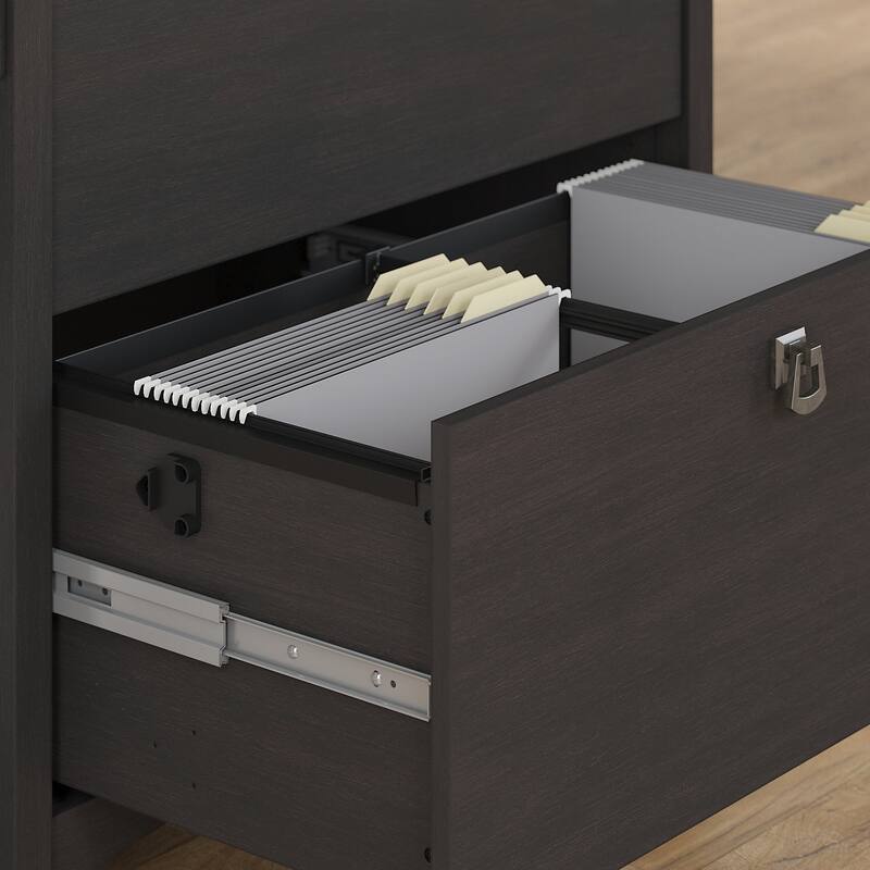 Salinas 55W Corner Desk with Lateral File Cabinet and 5 Shelf Bookcase