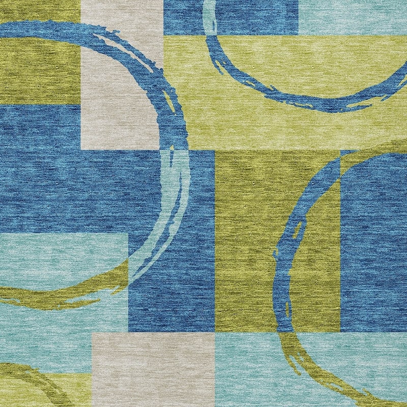 HomeRoots Geometric Modern Rectangle Outdoor Rug
