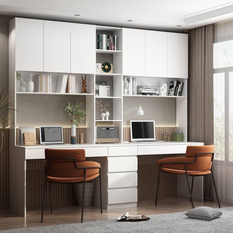 Work and Play Desk with Shelving - Ideal for Gamers and Professionals