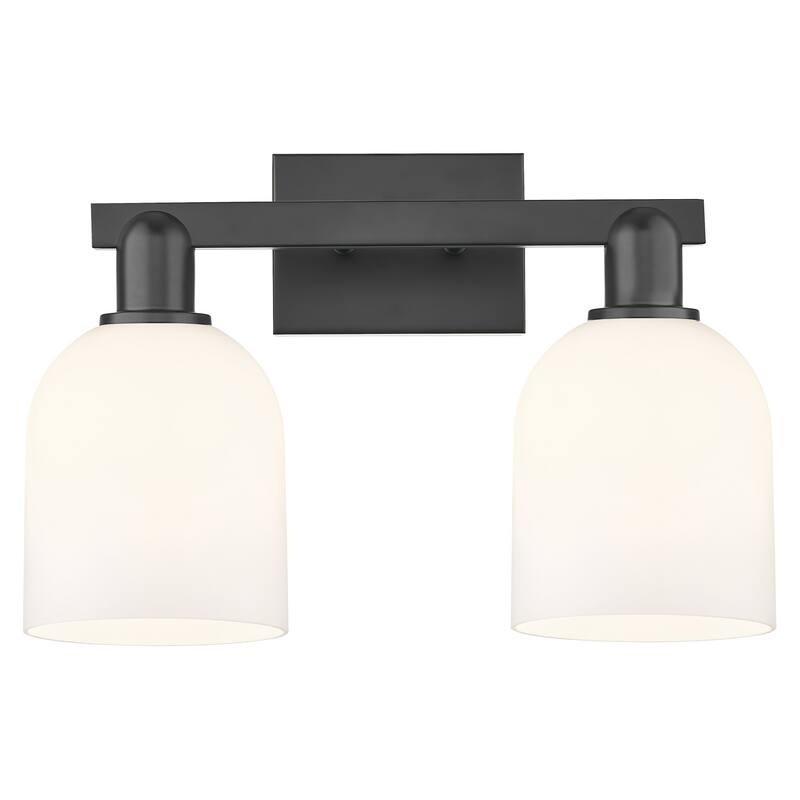 Innovations Lighting 716-2W-12-17 Bella Vanity Bella 2 Light 17" Wide - Matte Black / White