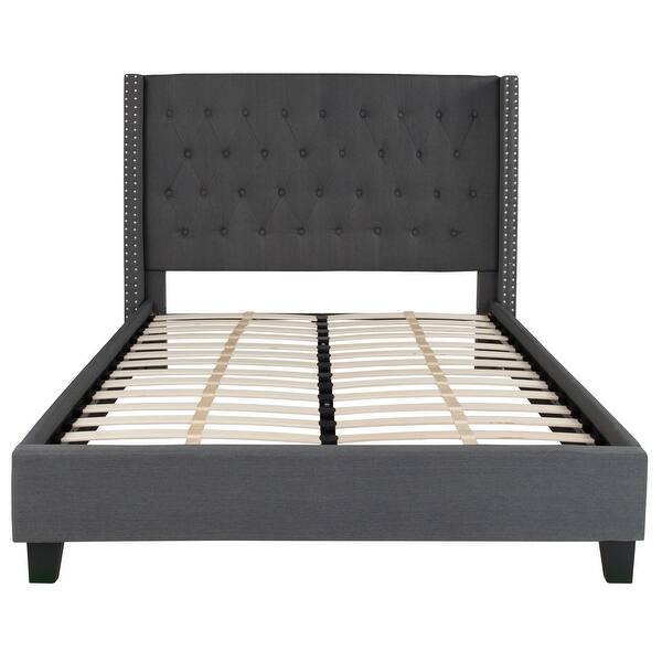 Riverdale Tufted Upholstered Platform Bed Overstock 22537744