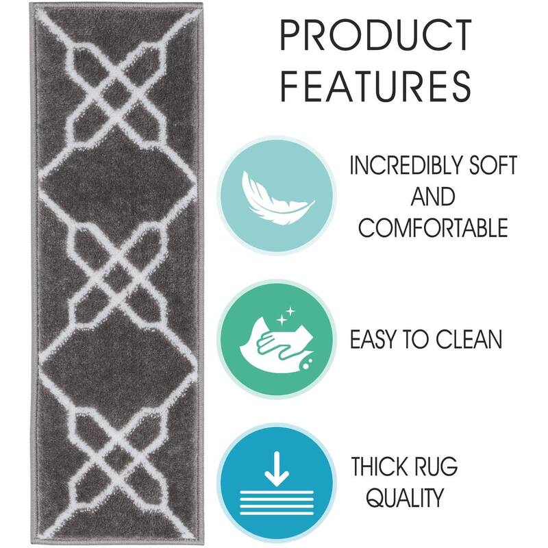 SUSSEXHOME Zigzag Collection Stair Treads Polypropylene 9"x28"