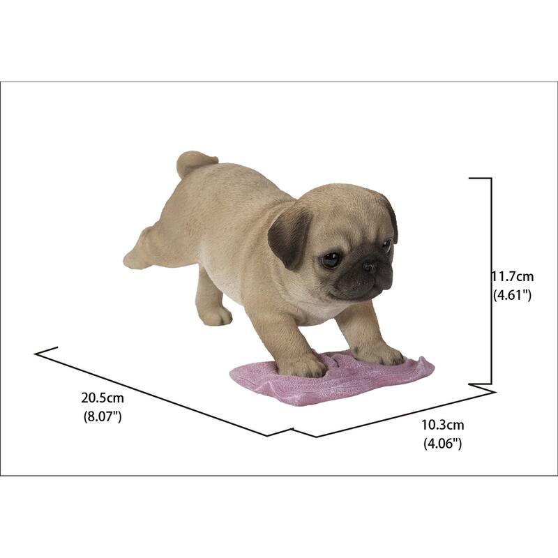 Pug Mopping The Floor - Ultra Realistic Garden Statue