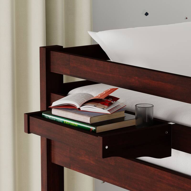 Plana Wood Bunk Bed, Hanging Nightstand and Trundle