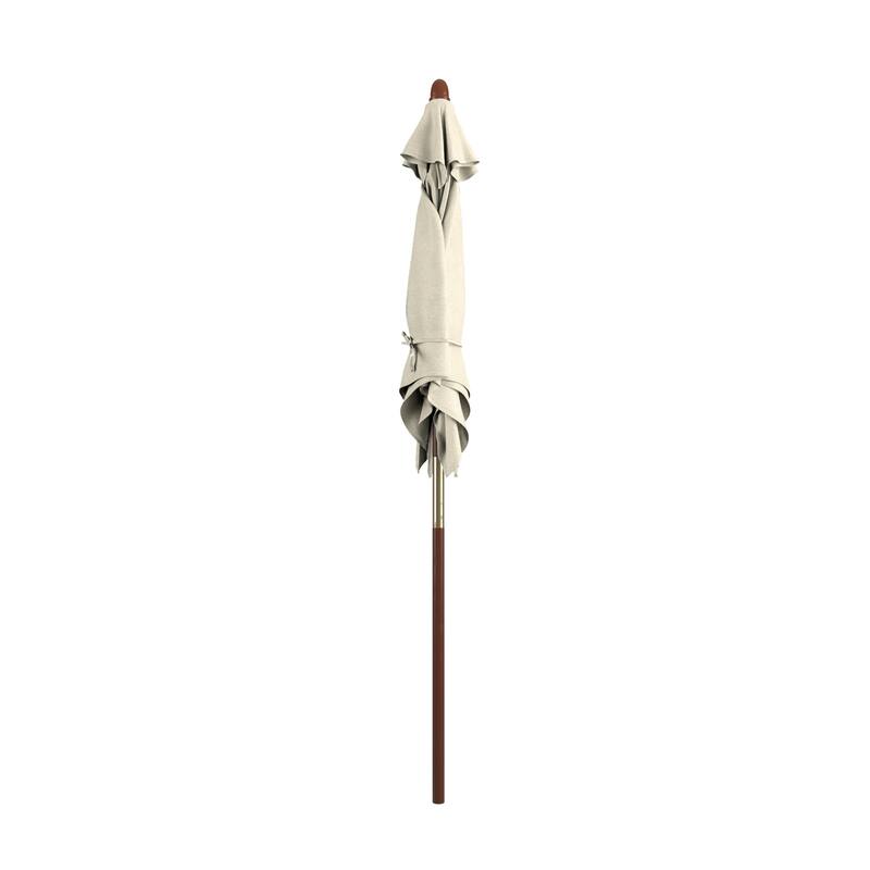 Port Lavaca 6ft Square, Sunbrella Fabric Wooden Patio Umbrella by Havenside Home, Base Not Included