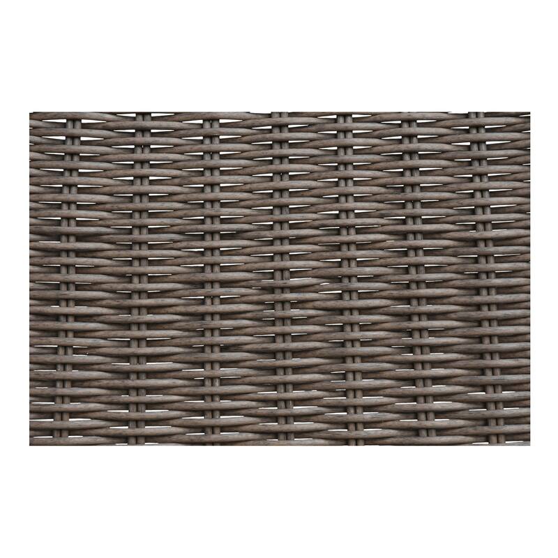 NADAAL STUDIOS Aralina Outdoor Accent Chair, Curved Windowpane Frame, Brown Stripe Upholstery