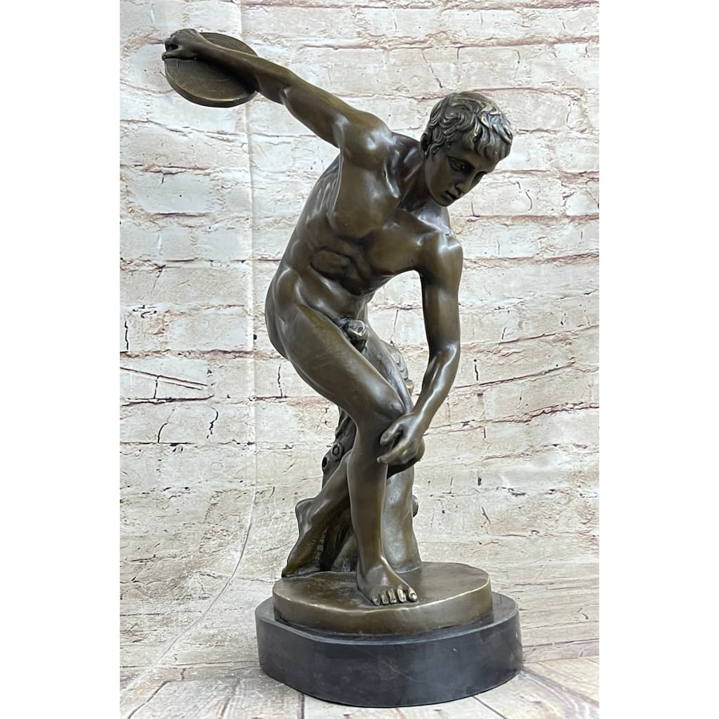 Discobolos Of Myron Discus Thrower Ancient Greek Bronze Sculpture Statue Replica