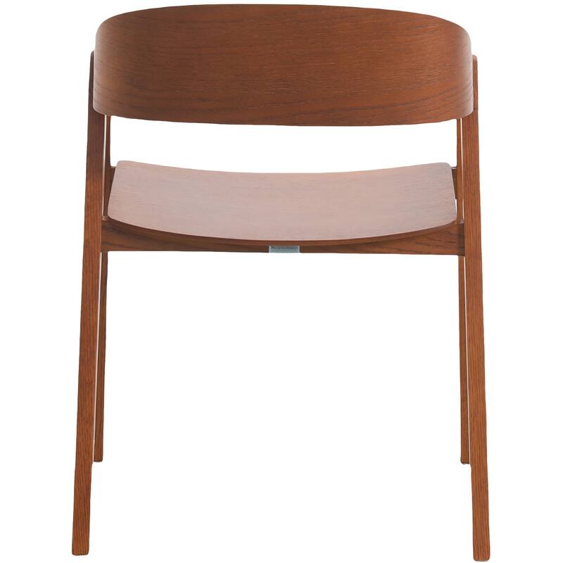 Rivo Modern Accent Dining Chairs with Arms in Oak Wood for Dining Room, Living Room and Kitchen