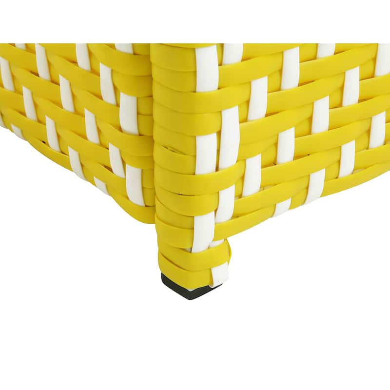 Courtnie Contemporary Wicker Outdoor Poolside Towel Hamper by Furniture of America