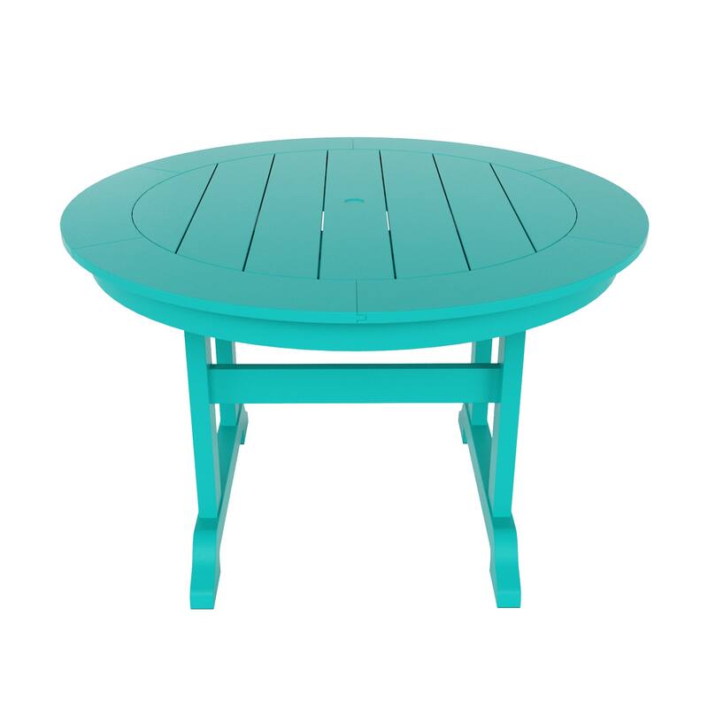 Laguna Hdpe All Weather Outdoor Patio Round Adirondack Dining Chairs Set (5-Piece Set)