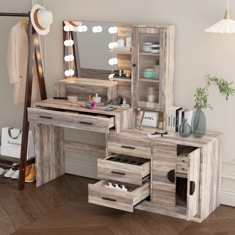 Dressing Table with Combination Cabinet
