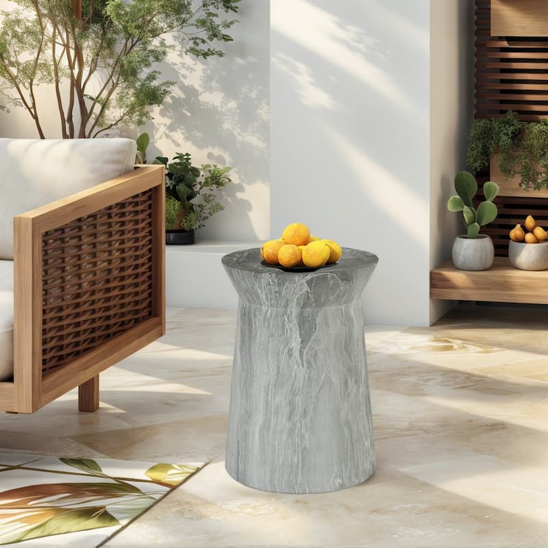 Modern Small Irregular Columnar Design Side End Table for Indoor and Outdoor Use