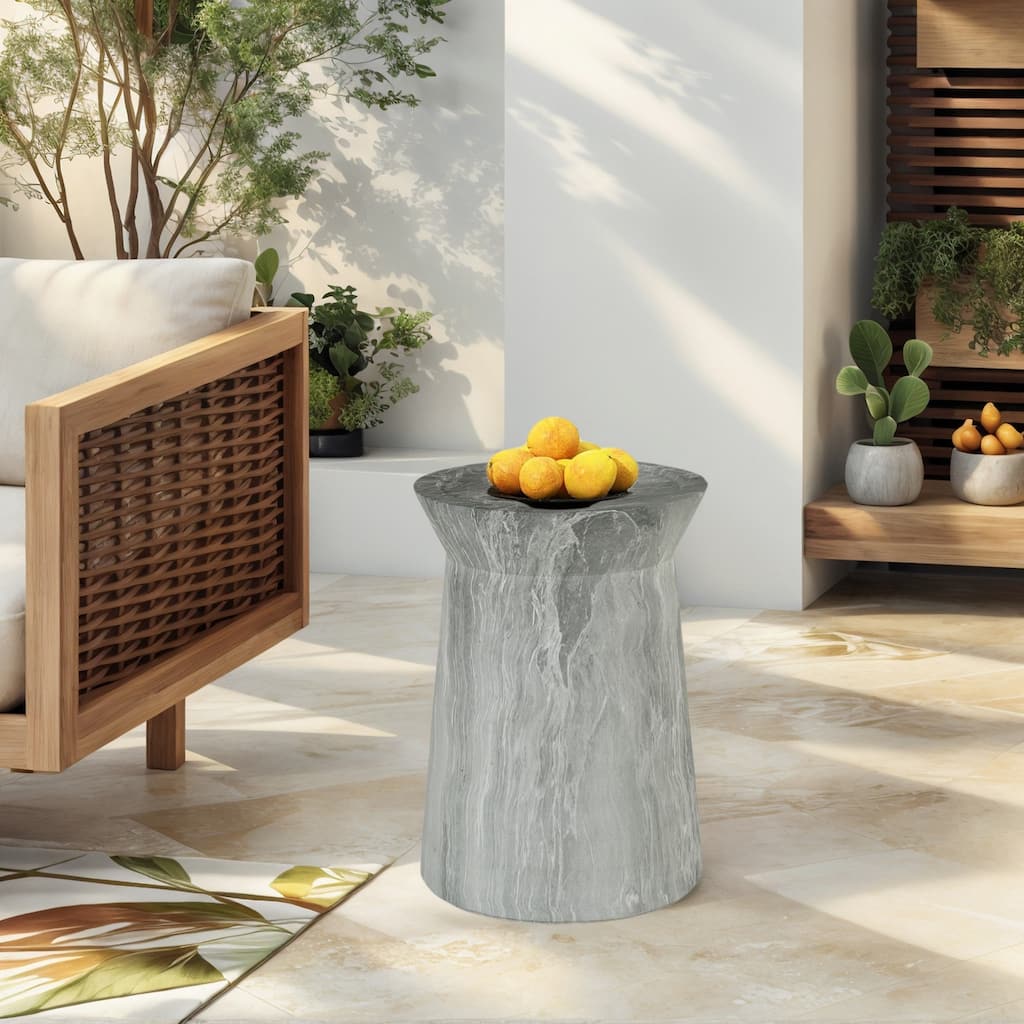 Modern Small Irregular Columnar Design Side End Table for Indoor and Outdoor Use