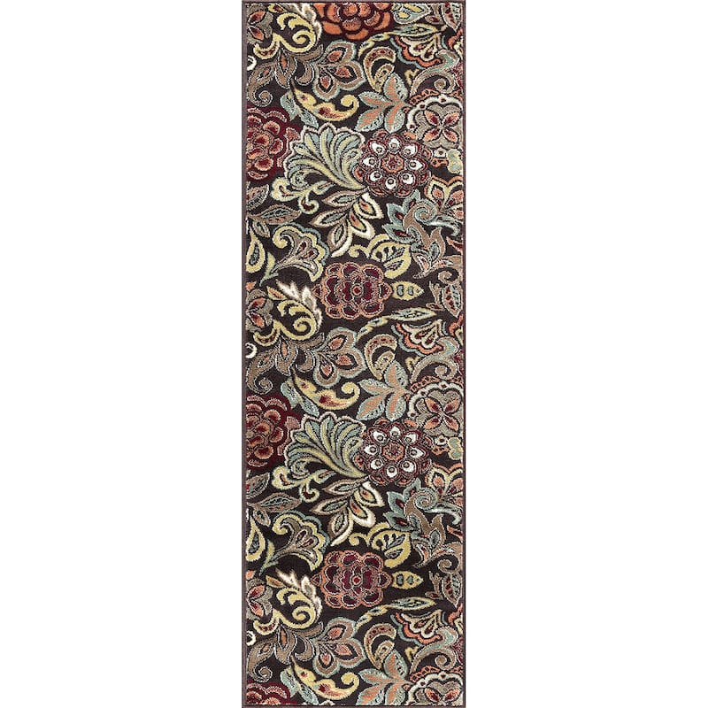 Decora Farmhouse Floral Indoor Area Rug