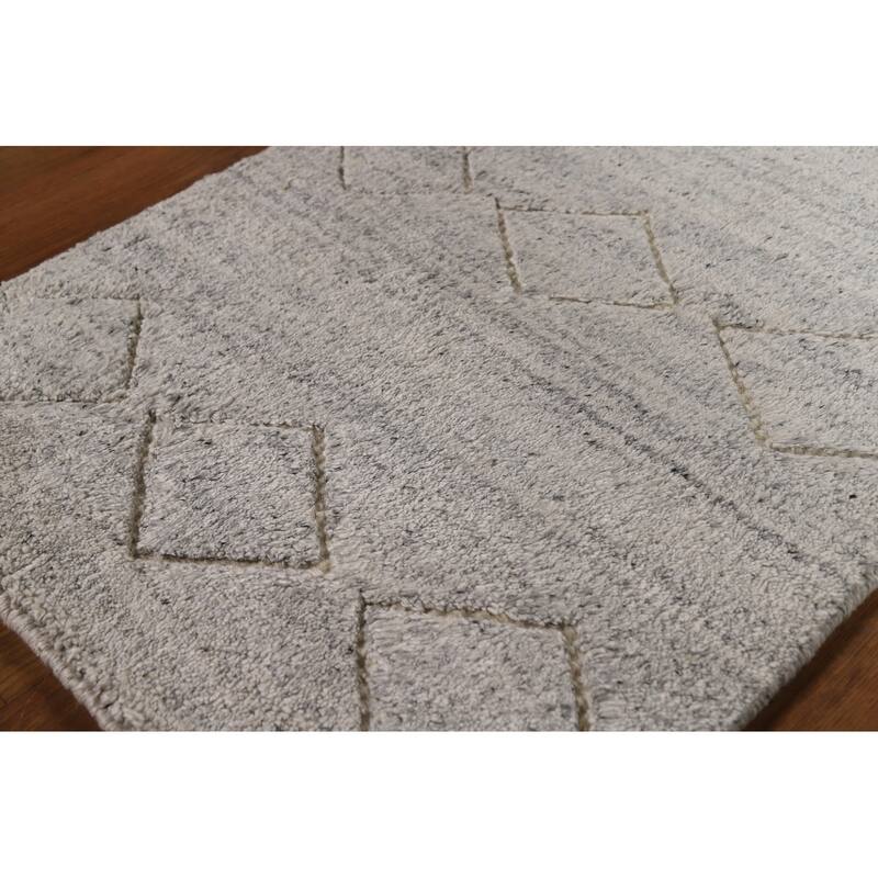 Moroccan Oriental Accent Rug Handmade Geometric Wool Carpet - 2'0"x 3'0"