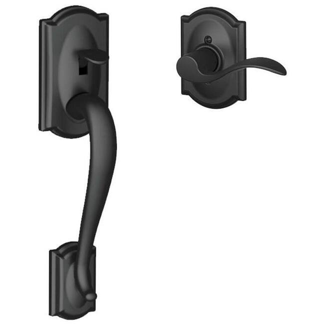 Schlage Camelot Lower Handle Set for Electronic Keypad with Left - Matte Black