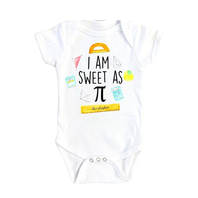 Math Pi - Baby Boy Girl Clothes Infant Bodysuit Funny Cute Newborn - White - 6-9M