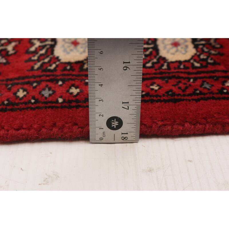 ECARPETGALLERY Hand-knotted Peshawar Bokhara Red Wool Rug - 2'7 x 8'1