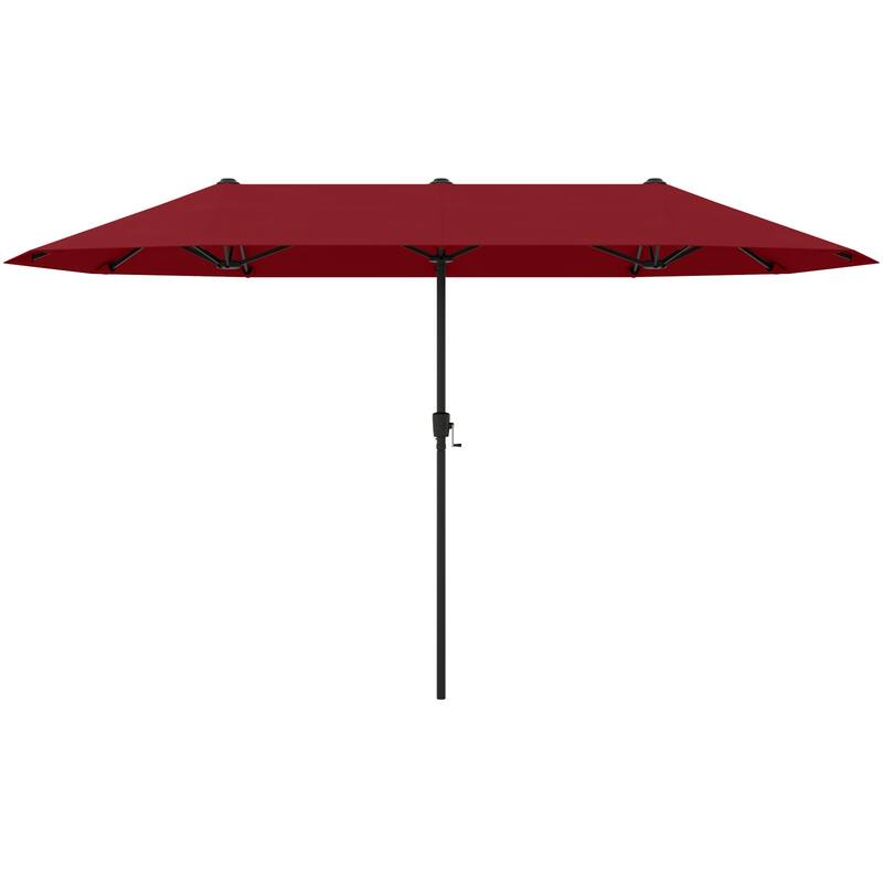 Gymax 13 FT Double-sided Patio Umbrella Outdoor Large Twin Size
