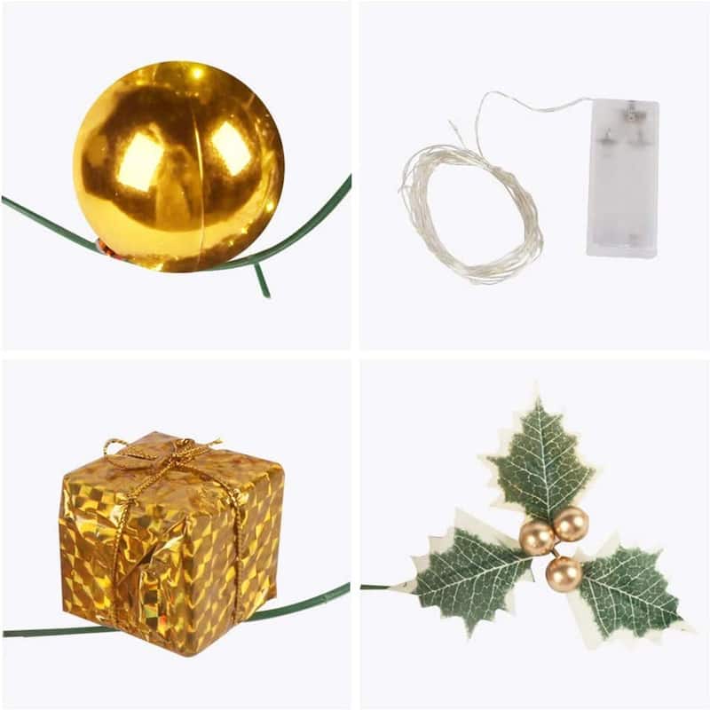 17 LED Christmas String Lights with Orange Gift and Lovely Berries