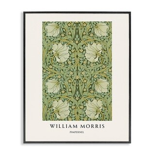 Stupell William Morris Symmetrical Pimpernel Framed Giclee Art Design ...