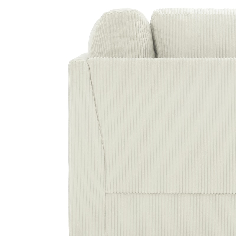 Jannae 112.12'' Upholstered Corduroy Sofa