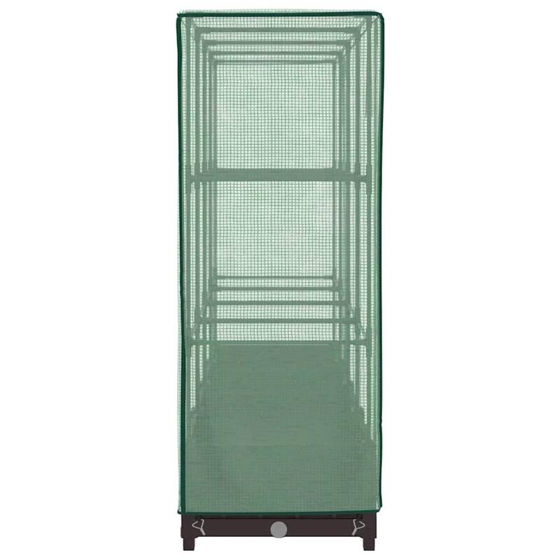 vidaXL Raised Bed Brown Polypropylene, Polyethylene, Iron - 15.7 x 63.0 x 48.4