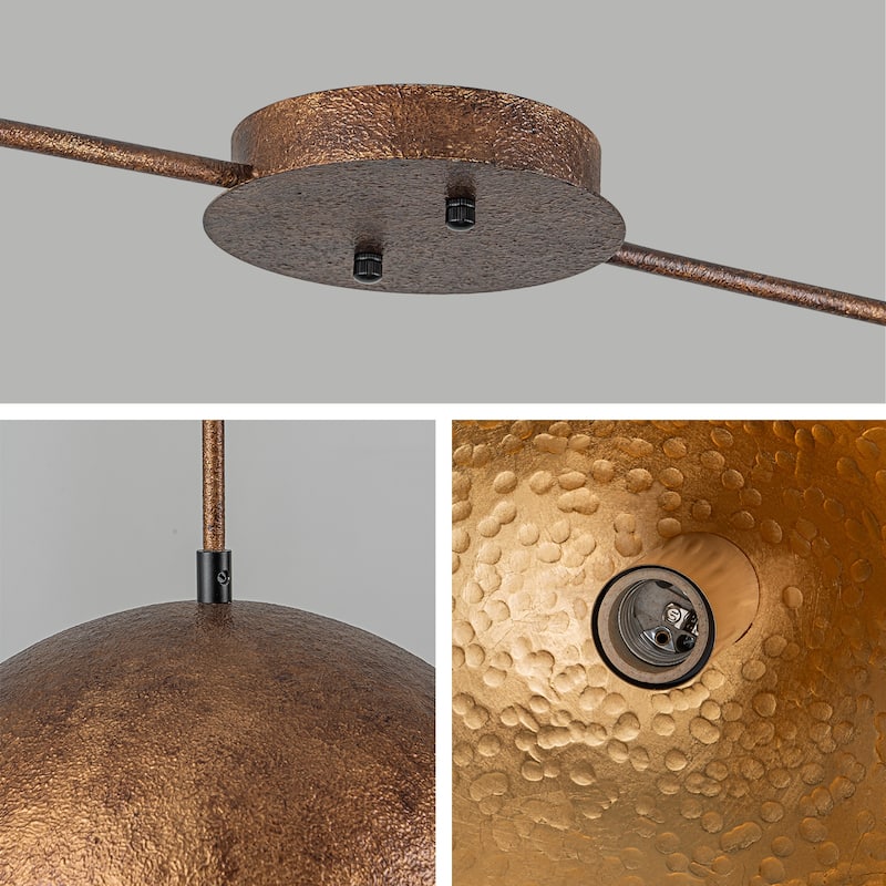 Industiral Hammered Antique Copper Dome Pendant Light